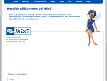 Tablet Screenshot of mext.de